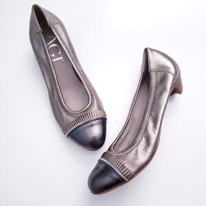 AGL Metallic Silver/Champagne gold Heels